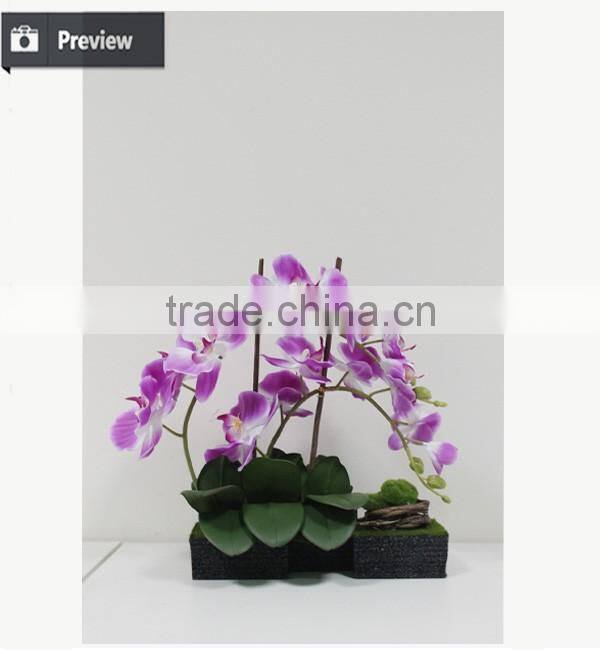 artificial table orchids Customized with foam base