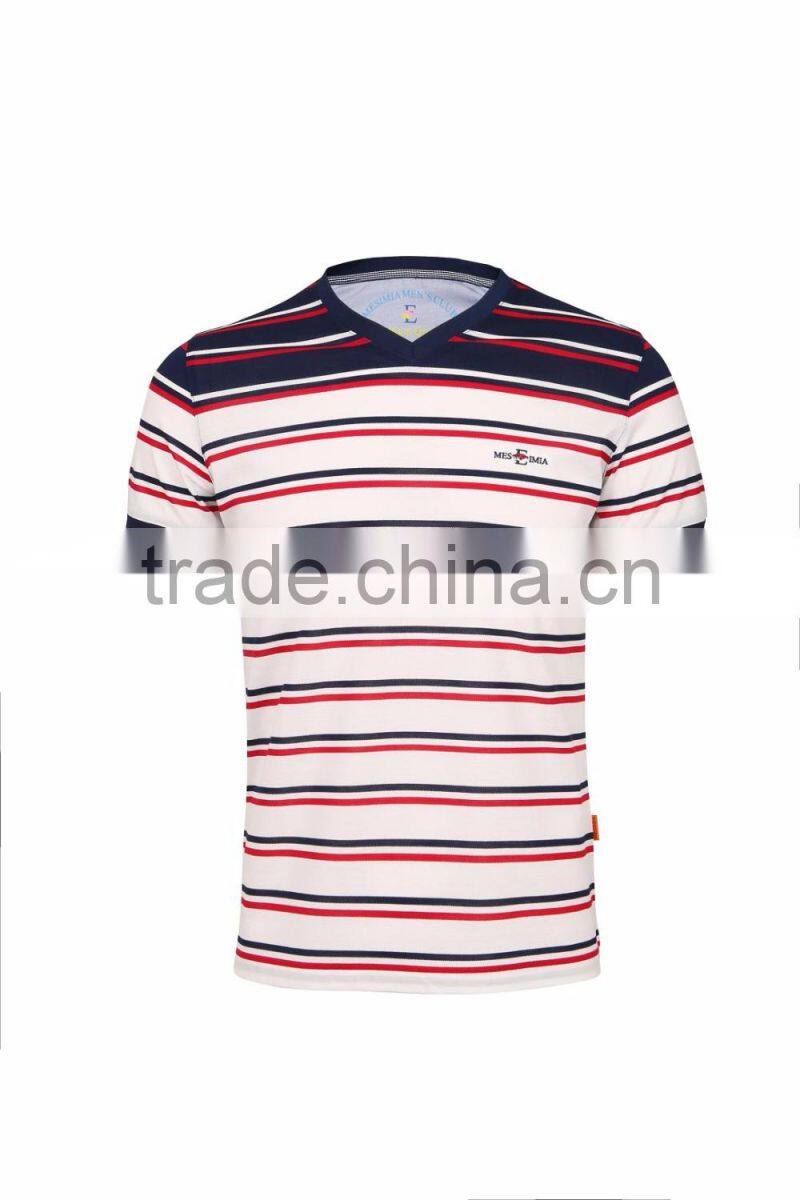 mens fashion comfort color combination plain cotton t shirt