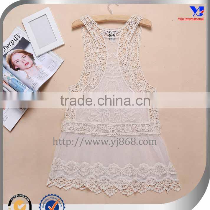 OEM Young Ladies Tight Sleeveless Crochet Dresses