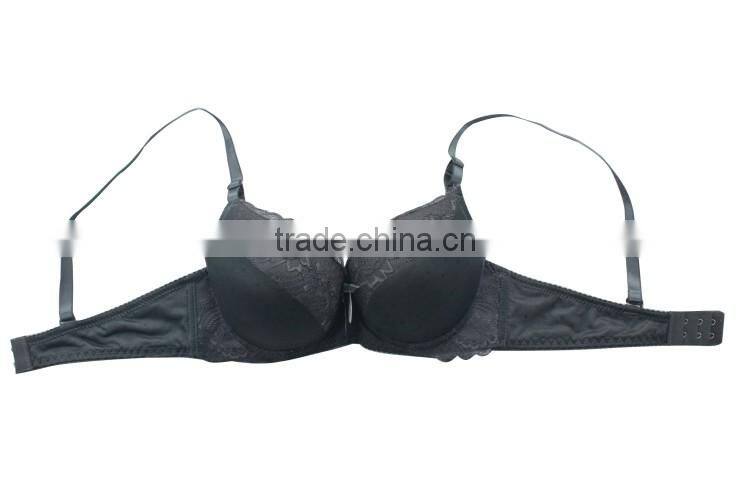 New! Perfect shape coverage bra/lace-trim bra