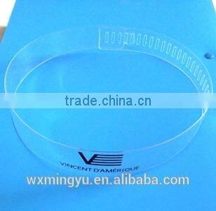 Flexible garment accessories customized logo hot stamping PVC collar band, collar support for men,women, children shirt package
