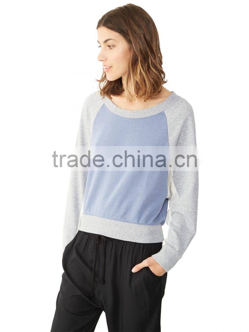 Women fashion crewneck raglan dolman sleeves hoodies sweatshirts.