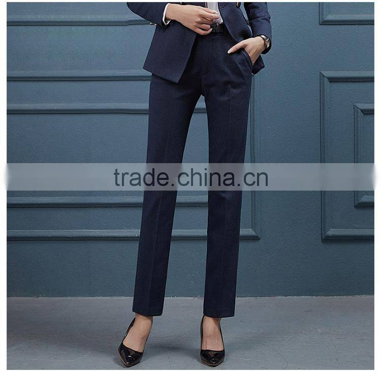 2017 new Korean female occupation with high-grade striped suit trousers pants straight legged trousers custom