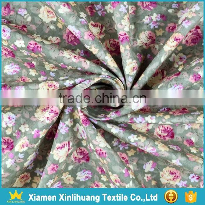 Fashion Clothing Material 100% Cotton Poplin Floral Printed Fabric
