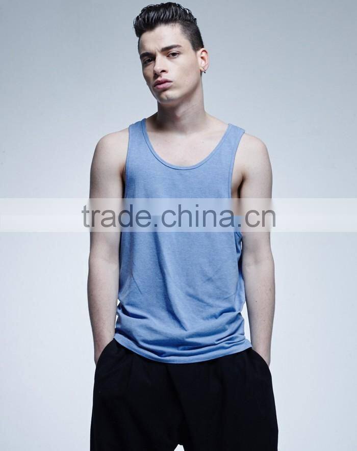 Men's plain custom loose dri fit tank top