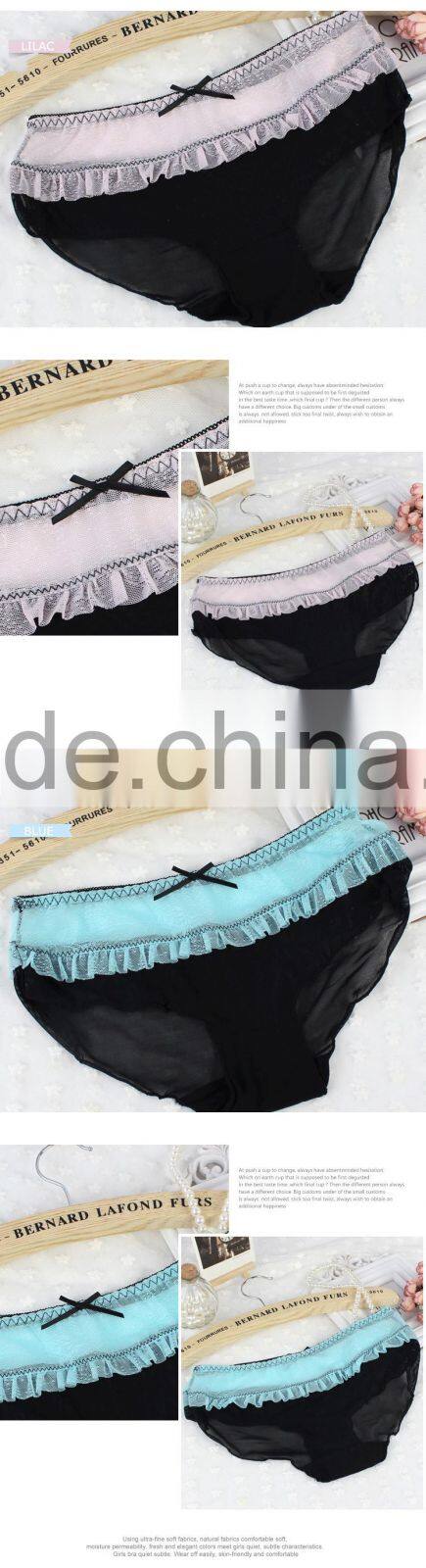 Top quality lady sexy transparent lace panty nylon knickers mature sexy black ladies panties underwear