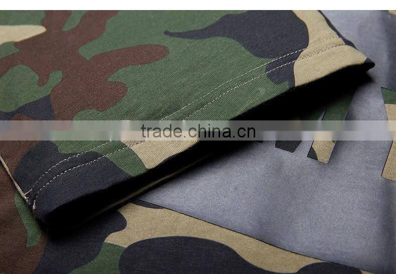 Fashion wholesale mens clothing blank camo t shirts