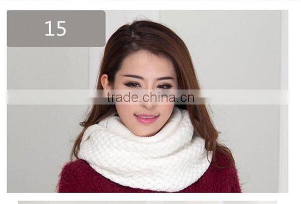 New arrival different color choice fashion design high quality acrylics material solid infinity hijab scarf for ladies