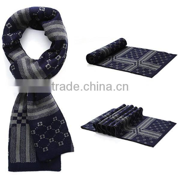 1 pc hot sale kintted cheap price spandex European style warm winter floral men scarf