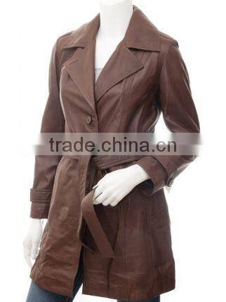 long leather coat