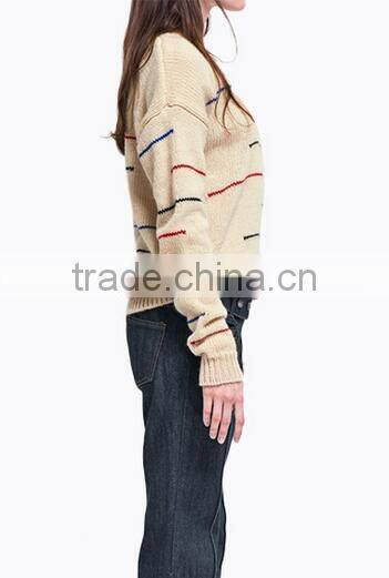 EY0908S Women stripe cashmere pullover cashmere sweater