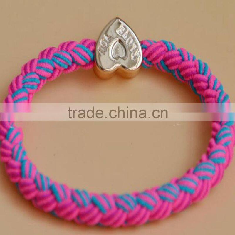 Candy Color Heart Hair Rope Elastic Hairbands