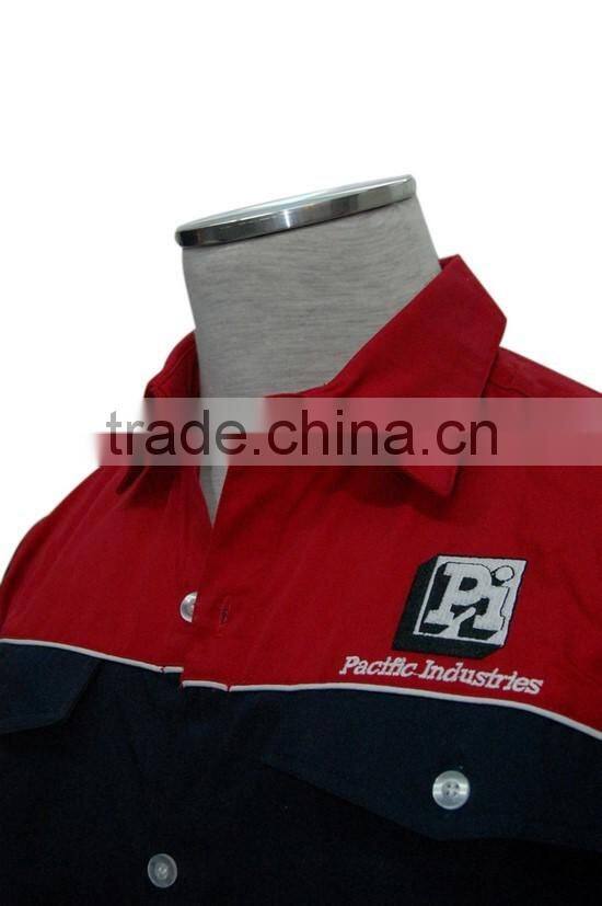 Blue Red Workwear uniform shirt Engineer uniform