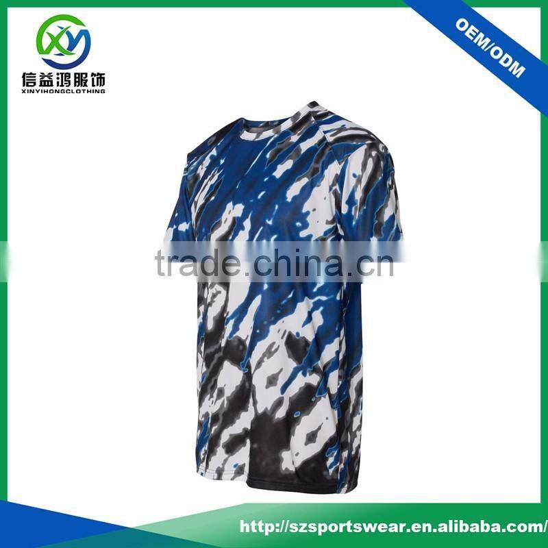 OEM graffiti printing plus size sport polyester sublimation men t shirt