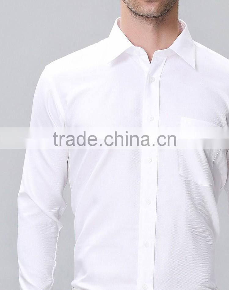 Wholesale pure cotton white shirts for men stylish quality men office shirts