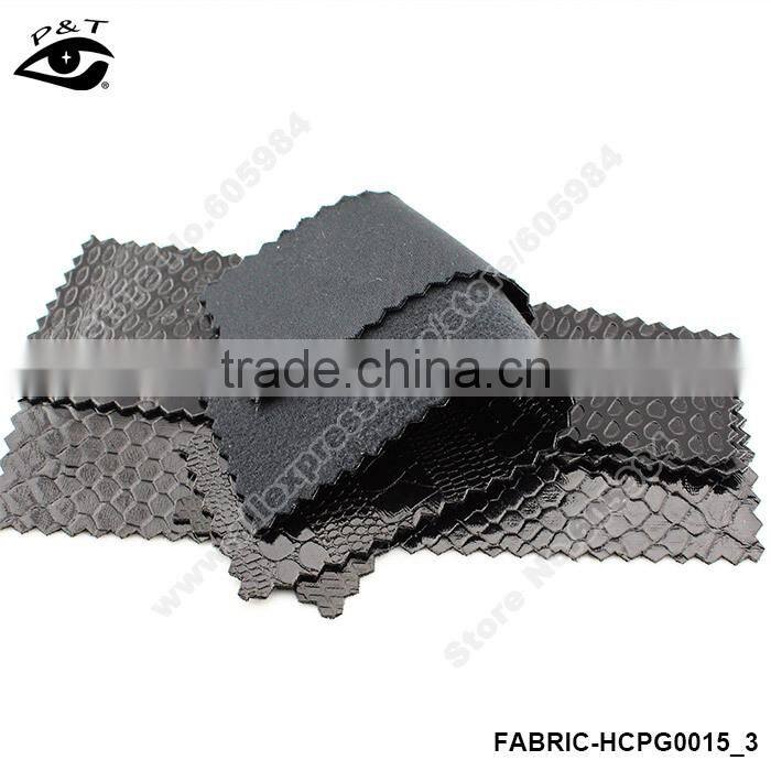 Synthetic leather pu leather with fluff back 140cm black colors for furniture