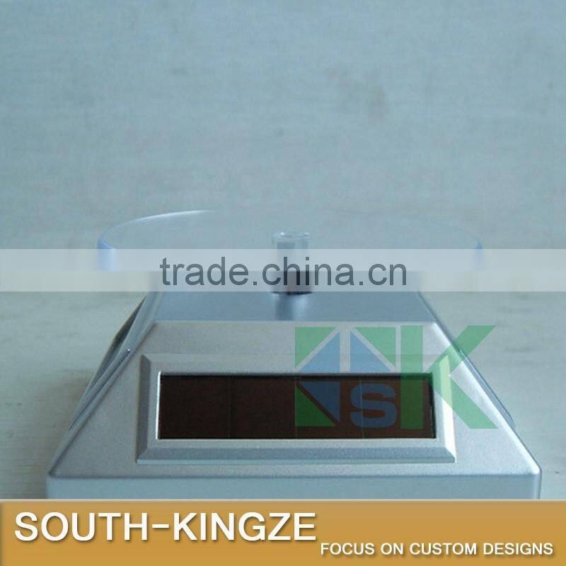 Skid Proof Acrylic Plate Rotating Black,Silver,Gold Chrome Sunshine Power Display Case