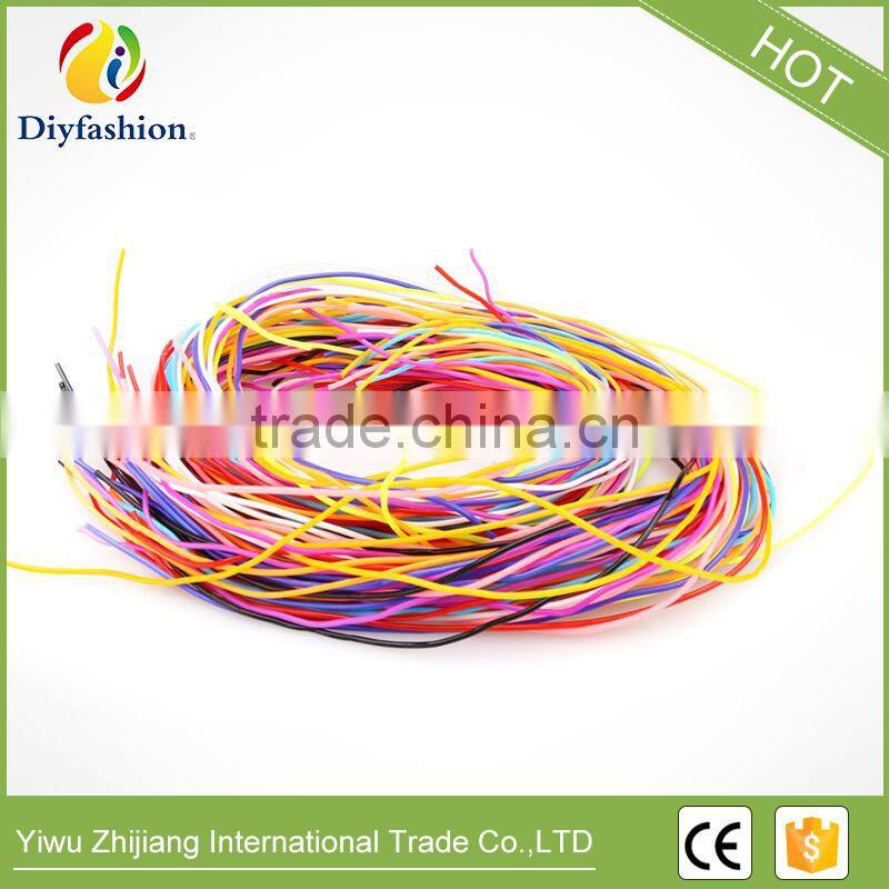 Colorful 1kg each roll DIY Round Hollow Knit Plastic PVC scoubidou fashion strings