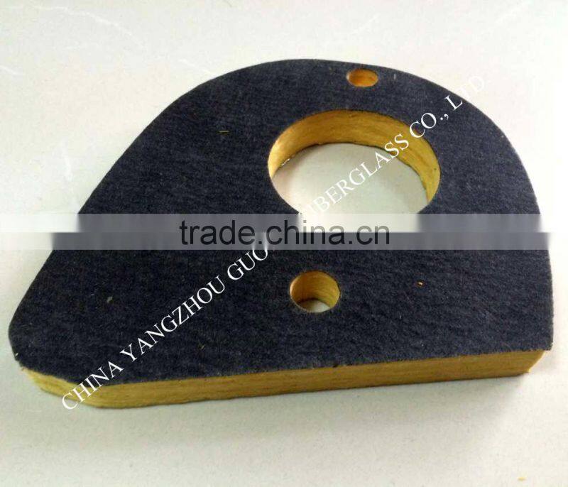 120kg/m3 different shape glass wool sealing part