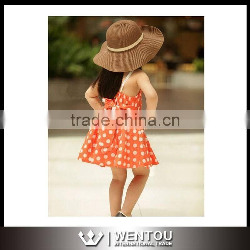 Kids Wide Brim Straw Beach Hat
