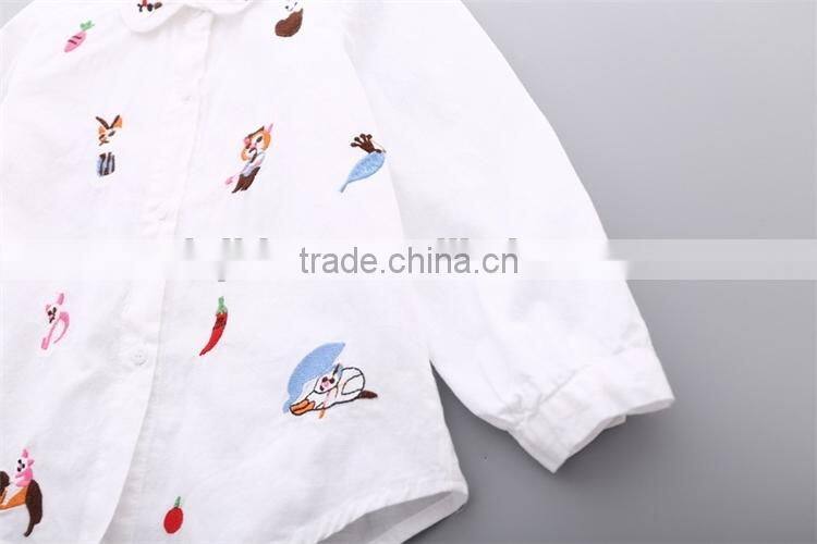 Autumn Baby Girl Cotton Tops Lovely Pattern Outfit Girl Long Sleeves shirt