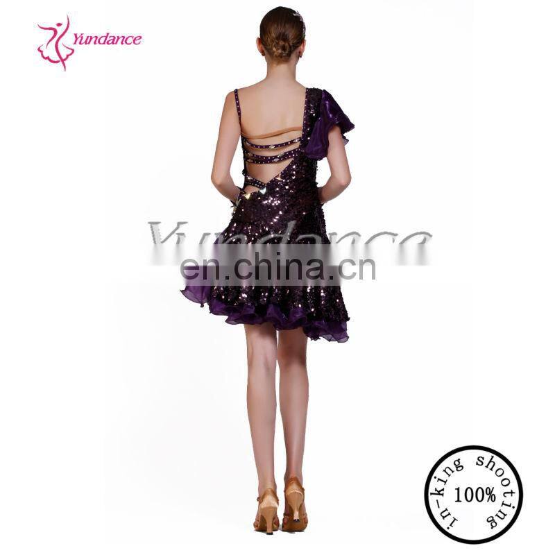 L-1137 Excellent lady fashion Customize latin dance sequined stage wear