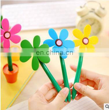 Novelty 5pcs/lot Cute Flower Pot Ballpoint Pens Lovely Sunflower Students Stationery Pen Creative School Supplies Kids Gift