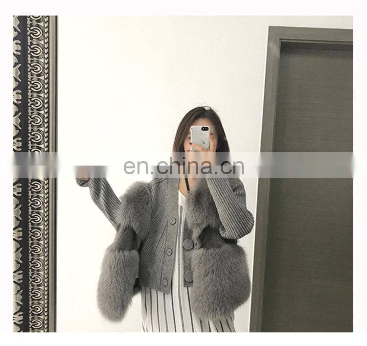 Wholesale New Fashion OEM Factory Real Fox Fur Vest/Coat for Women