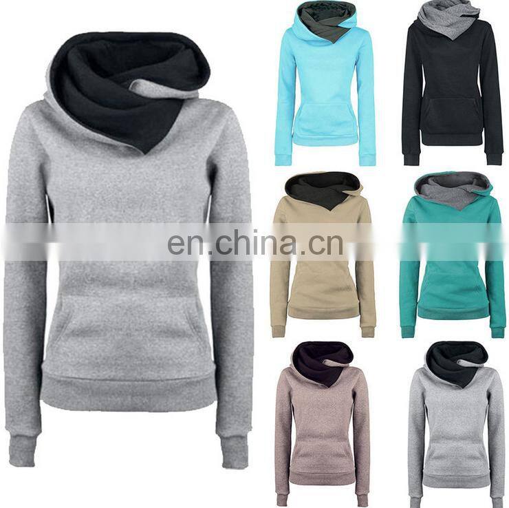 Women's Ladies Long Sleeve Hoodie Sweatshirt Sweater Jumper Hooded Coat Pullover