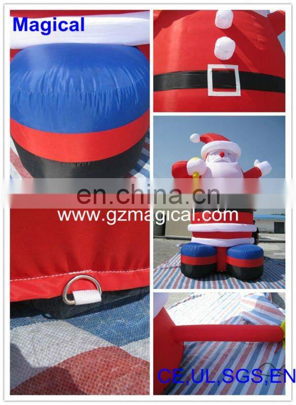 inflatable christmas santa with presents bag