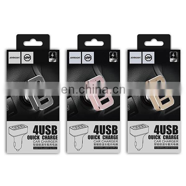 Manufacture Price JOYROOM C-T400 5V 2.4A Fast Charger 4 Ports USB Car Cig Plug Charger Adapter