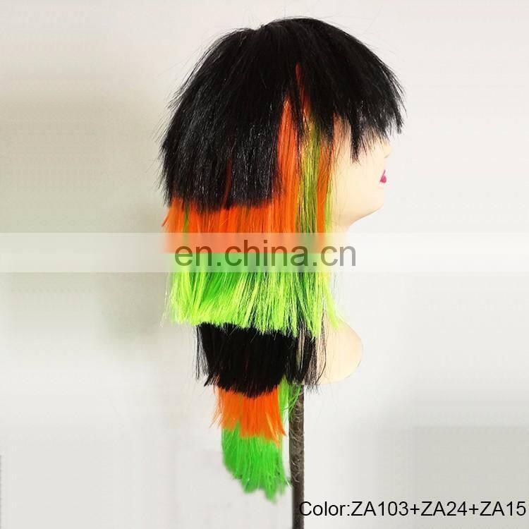 Party fan's colorful mullet wigs P-W218