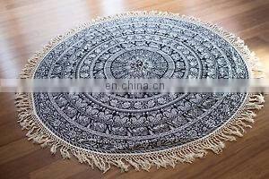 Indian Round Mandala Beach Throw Hippie Yoga Mat Towel Tassle Picnic Roundie Art
