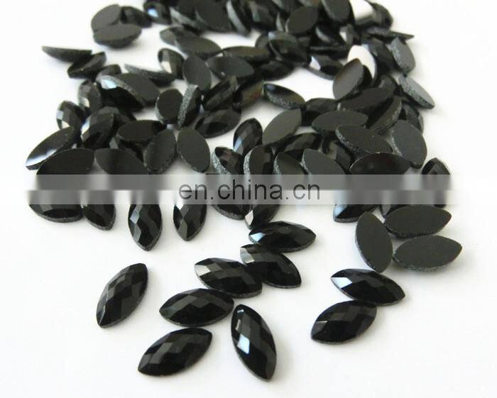 Coffee Flat Back Glass Stones With Silver Foiled For Wholesale