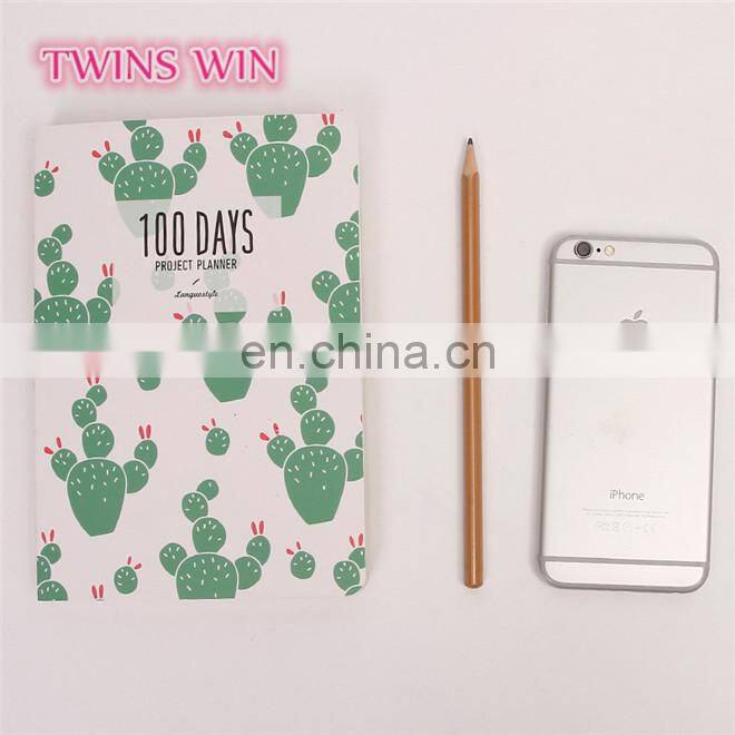Australia New Design Simple Custom fancy stationery wholesale funny cactus design kraft paper covers notebook
