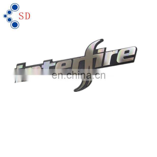 Customized design black underpainting logo label , plate