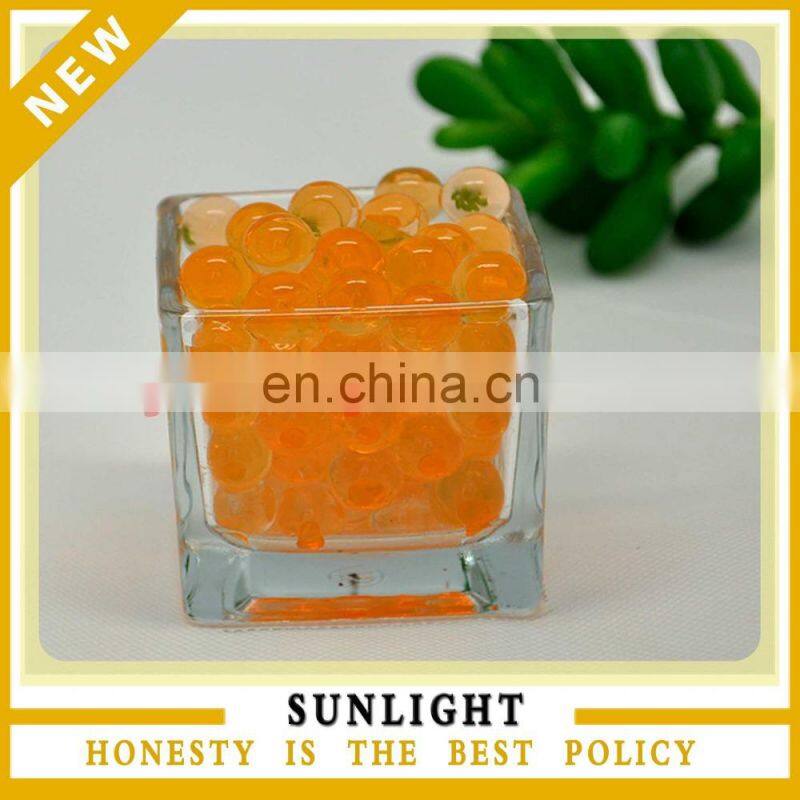 Beautiful Orange Water beads for Wedding Vase Centerpiece with Cystal Soil
