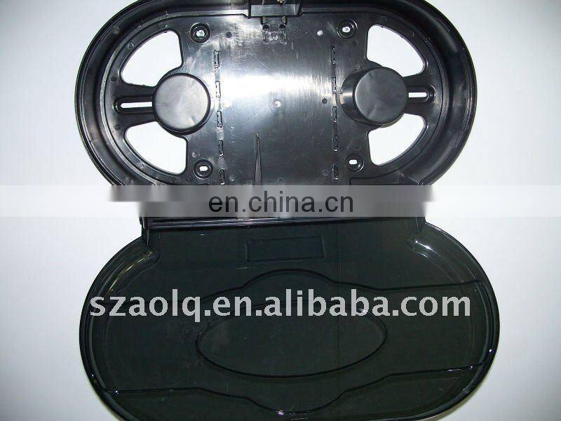 Decorative dual double roll tissue dispenser wall for toilet