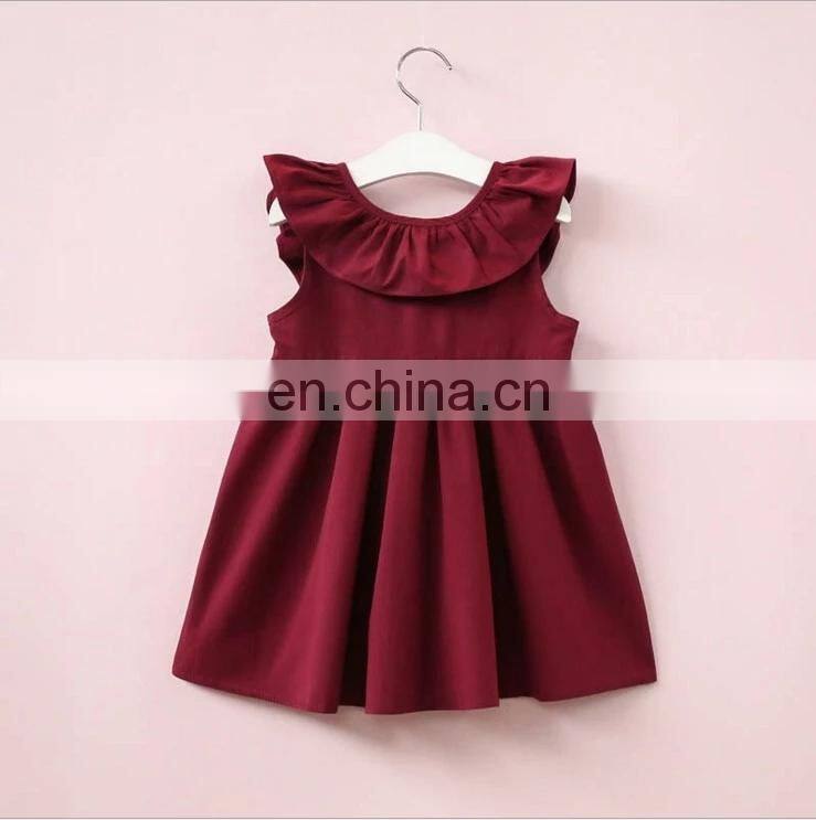 2colors New Style Spring summer big bows Girls Dresses Kids Children Clothing Baby Girl Dresses