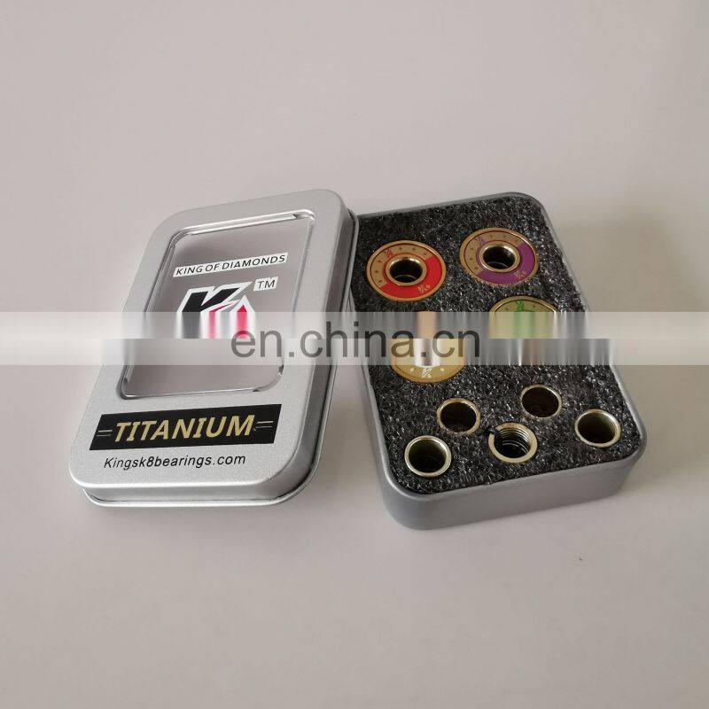 King of Diamonds Gold Titanium Skateboard Bearings