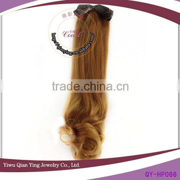 fashion cheap easy clip brown natural way hair ponytail extensions