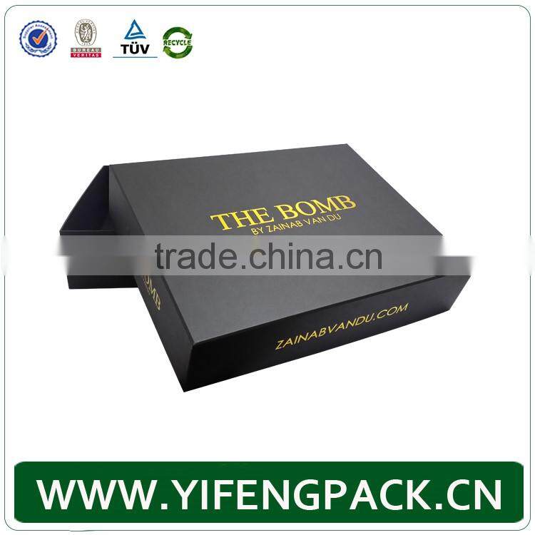 Customized matt black packaging paper gift corrugated box makers