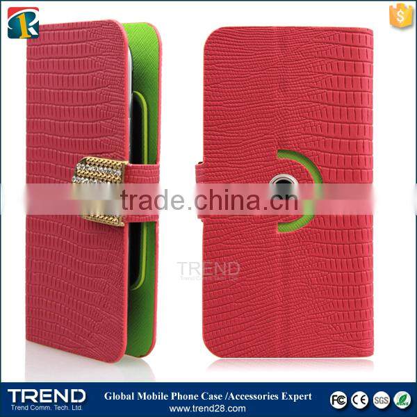 360 degree universal flip wallet leather case for mobile phone