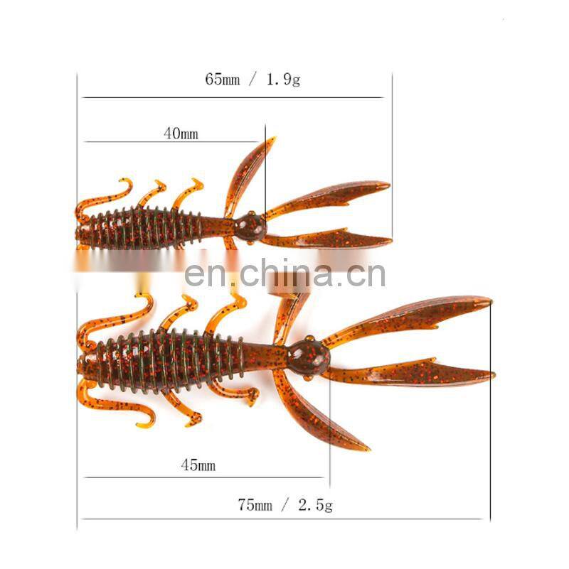 10pcs/bag 1.9g 2.5g Fishing Lure With Box Soft Worm Fishing leurre souple Soft Fishing Lure Combo soft lure