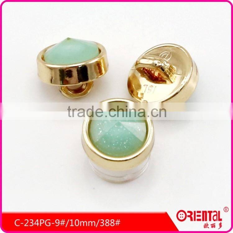 fashion decorative shank button with acrylic stone