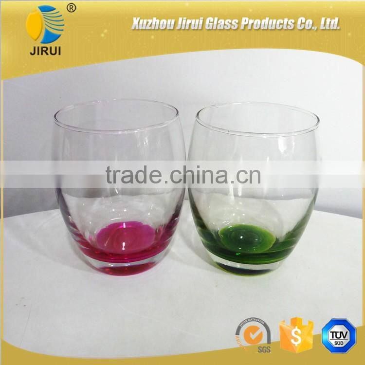 lady glass cup with painting color