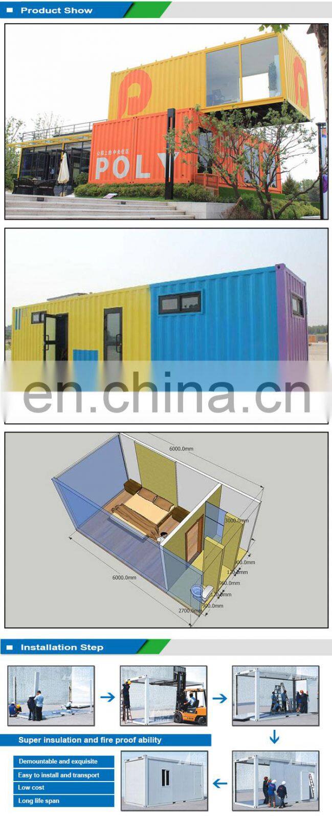 Container Homes House Villa Sentry Box Guard House Toilet Hotel Shop Office Workshop Warehouse