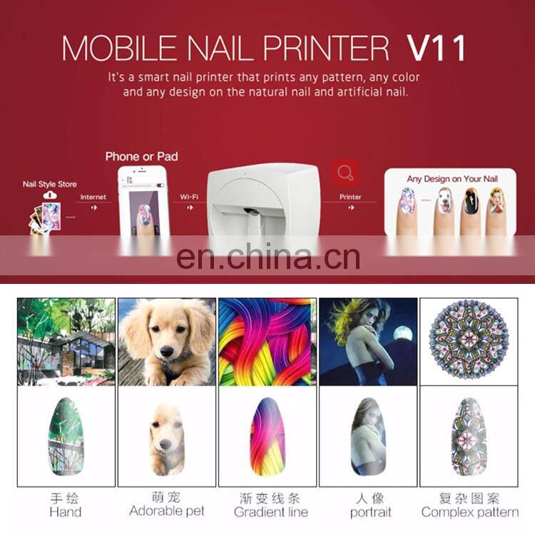 Sales colorful surfical drawing semi permanent digital nail art printer 3d device machine price