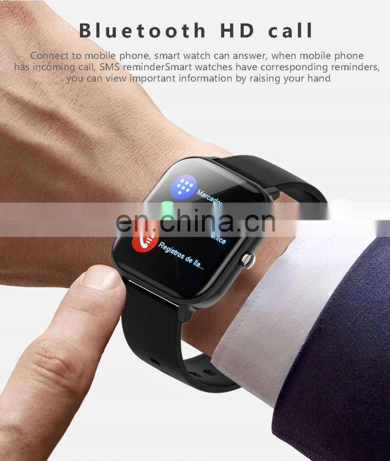 P9 Smart Watch Men Full Touch Screen Fitness Tracker Calender IPX7 Waterproof Blood Pressure Smart Clock P9 Smartwatch