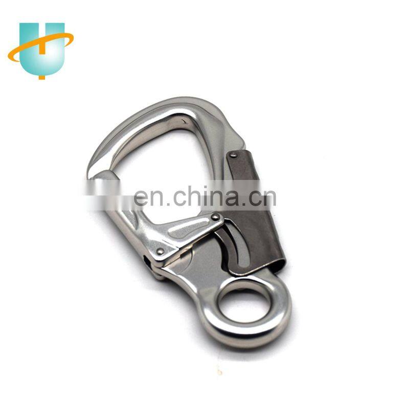 D Shape Aluminium Outdoor Hiking Hanging Hook Camping Anodizing Surface 12KN Carabiner Hook for Dog Leashes